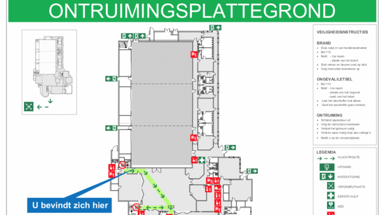 Ontruimingsplattegronden Bedrijfsnoodplan Ontruimingsplan Calamiteitenplan Vluchtroute - Noodtrap